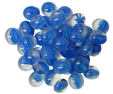 Dark Blue Catseye Glass Stones in 5.5` Tube (40)