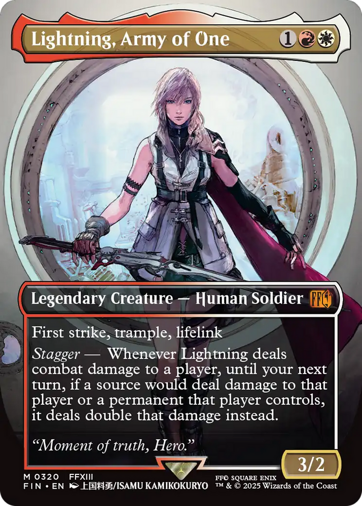 Lightning, Army of One (Borderless) (0320) [FINAL FANTASY]