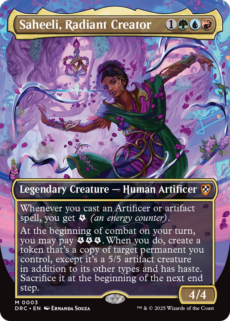 Saheeli, Radiant Creator (Borderless) [Aetherdrift Commander]