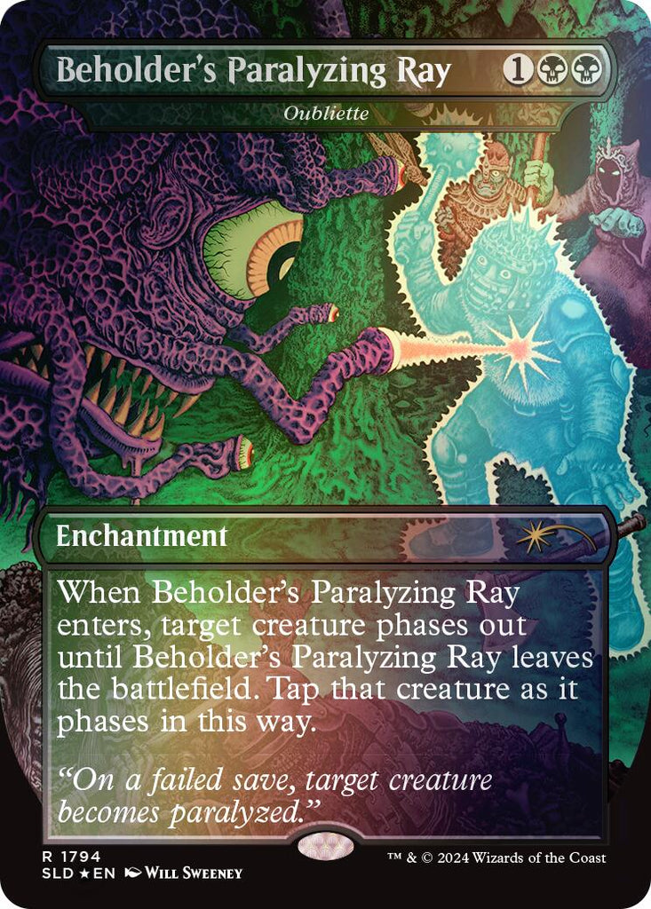 Beholder's Paralyzing Ray - Oubliette (Rainbow Foil)