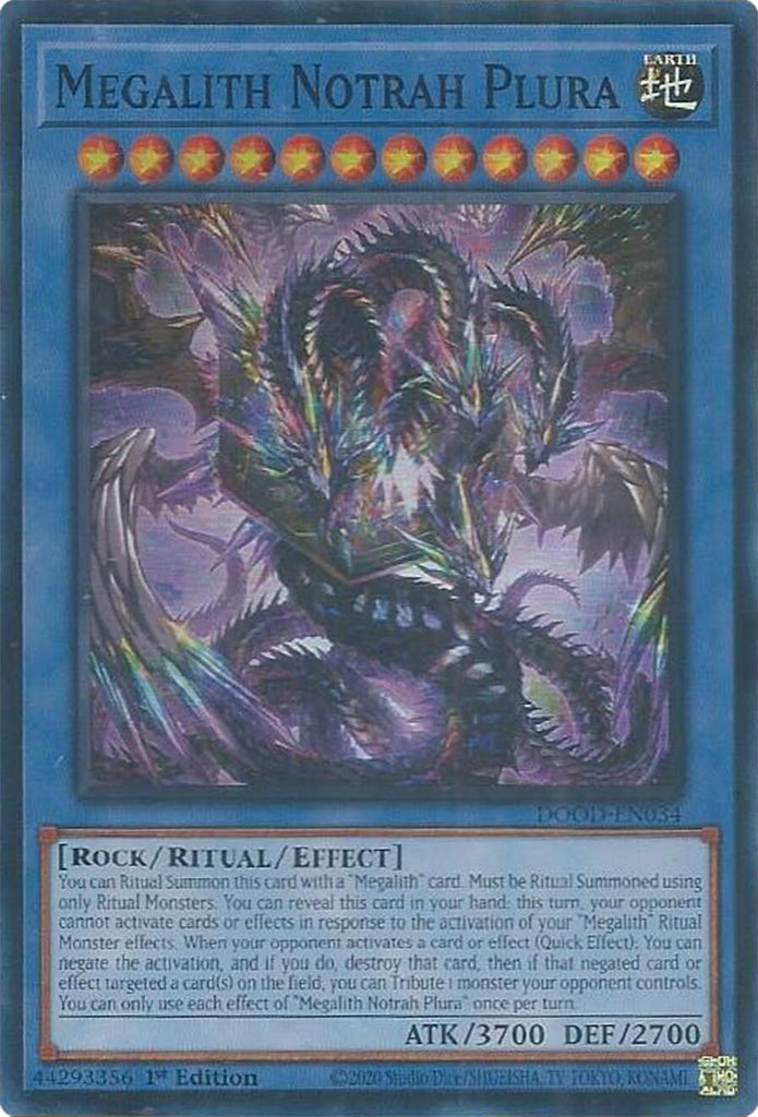 Megalith Notrah Plura [DOOD-EN034] Super Rare