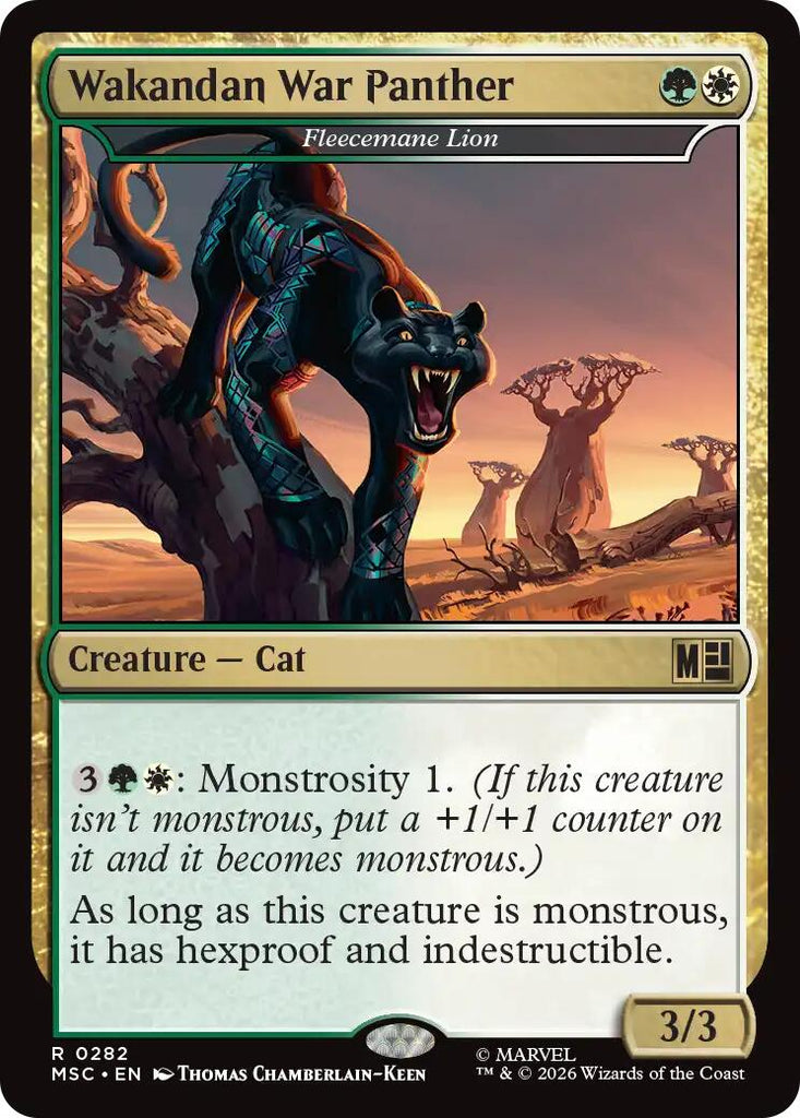 Wakandan War Panther - Fleecemane Lion (Surge Foil) [Marvel Super Heroes Commander]