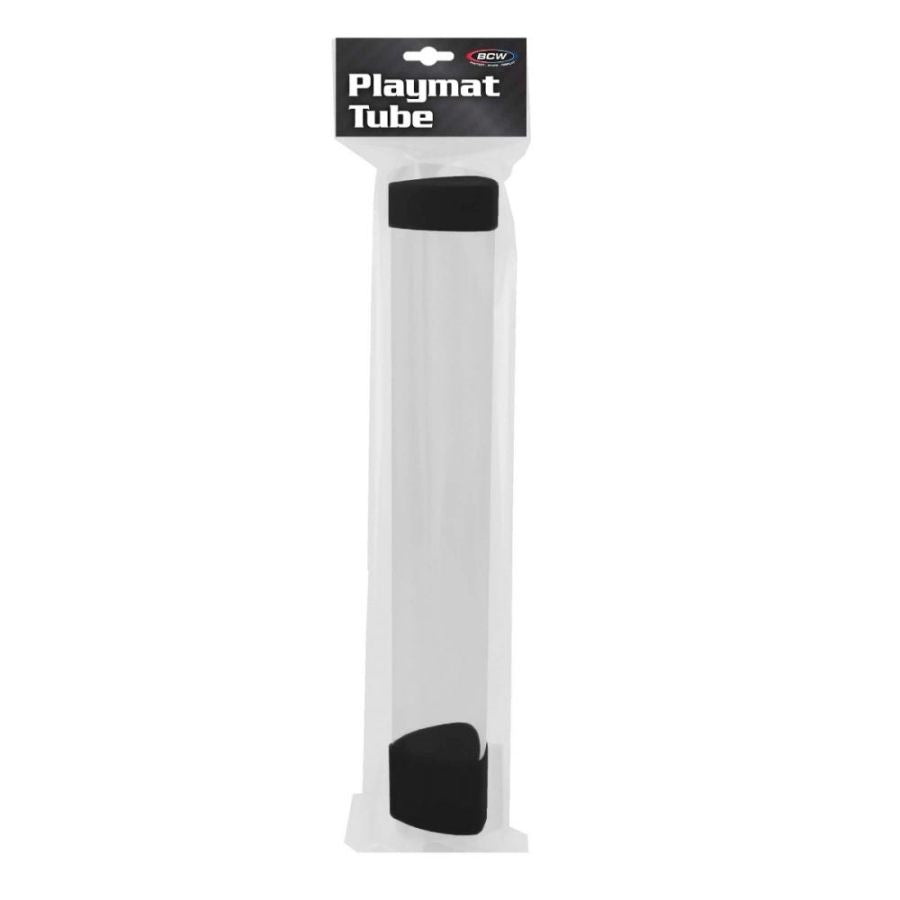 BCW SUPPLIES: CLEAR PLAYMAT TUBE WITH DICE CAP - BLACK