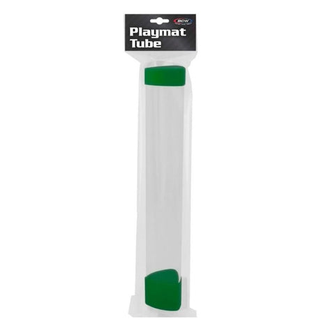 BCW SUPPLIES: CLEAR PLAYMAT TUBE WITH DICE CAP - GREEN