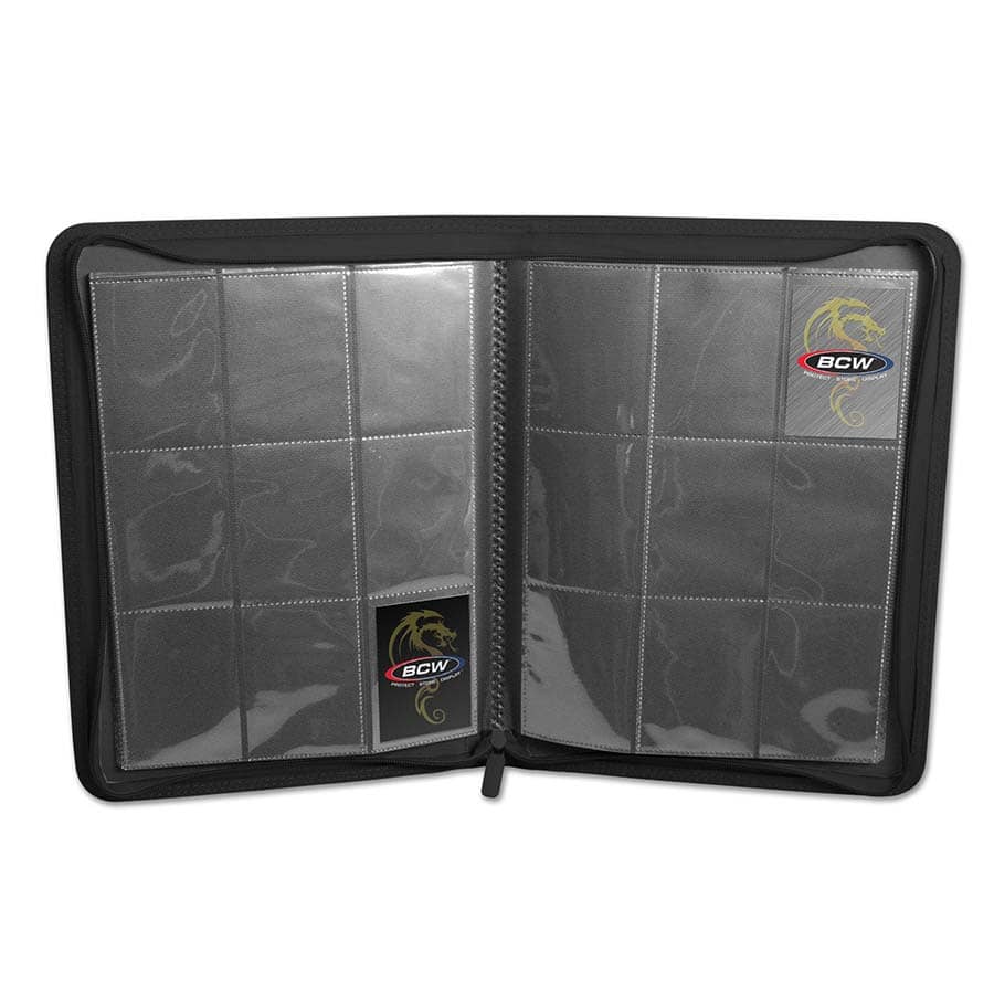 BCW SUPPLIES: Z-FOLIO - 9-POCKET LX BLACK