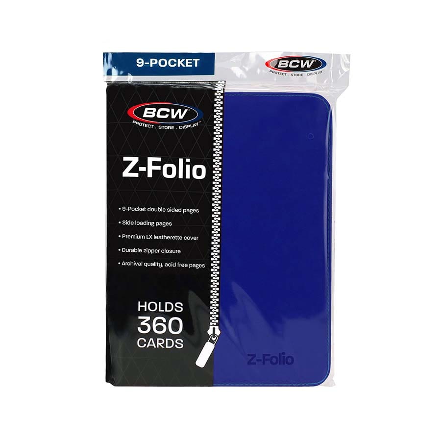 BCW SUPPLIES: Z-FOLIO - 9-POCKET LX BLUE
