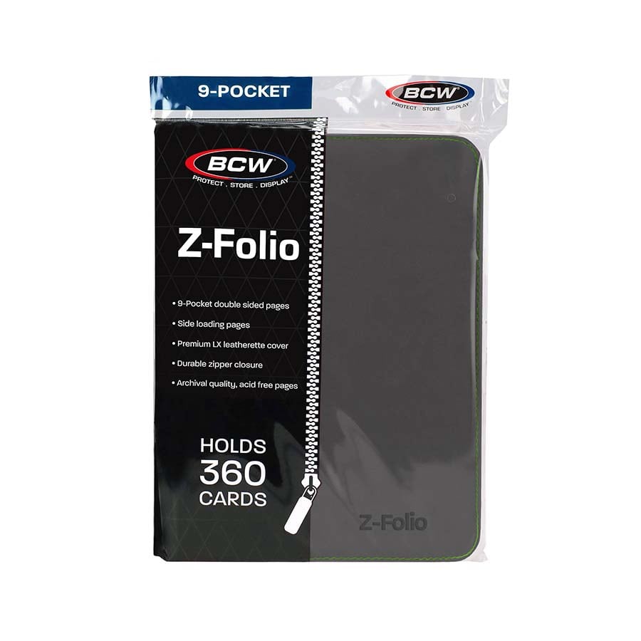 BCW SUPPLIES: Z-FOLIO - 9-POCKET LX GRAY