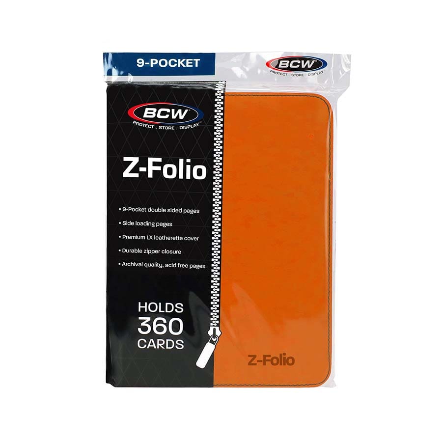 BCW SUPPLIES: Z-FOLIO - 9-POCKET LX ORANGE