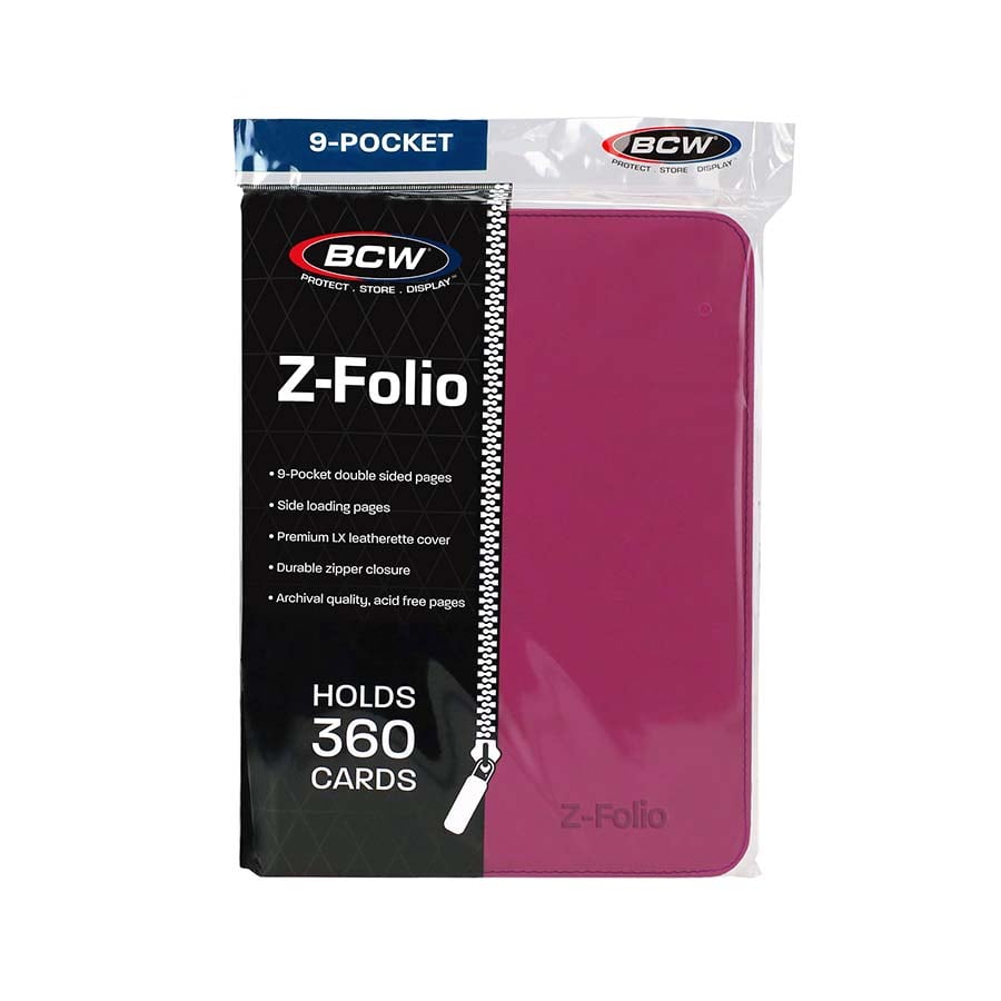 BCW SUPPLIES: Z-FOLIO - 9-POCKET LX PINK