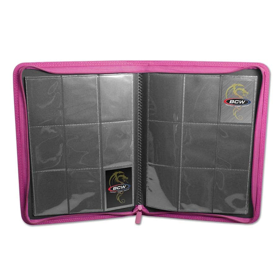 BCW SUPPLIES: Z-FOLIO - 9-POCKET LX PINK