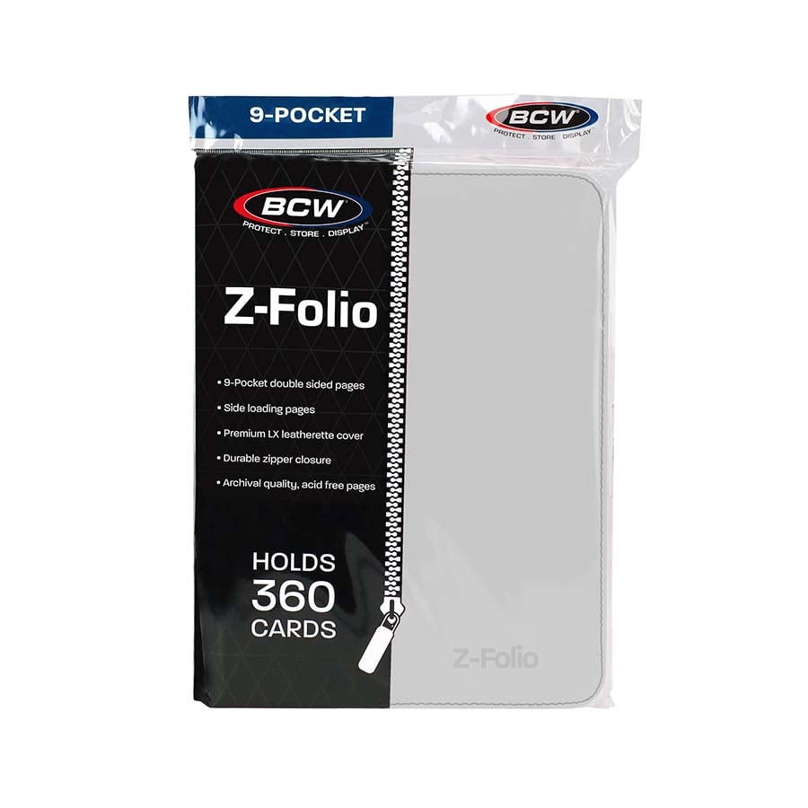 BCW SUPPLIES: Z-FOLIO - 9-POCKET LX WHITE