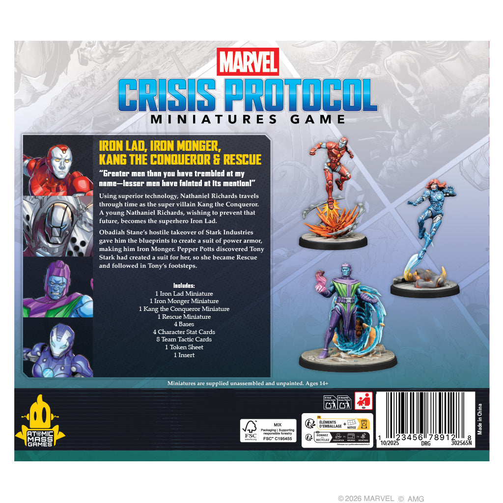 Marvel: Crisis Protocol – Iron Lad, Iron Monger, Kang the Conqueror & Rescue