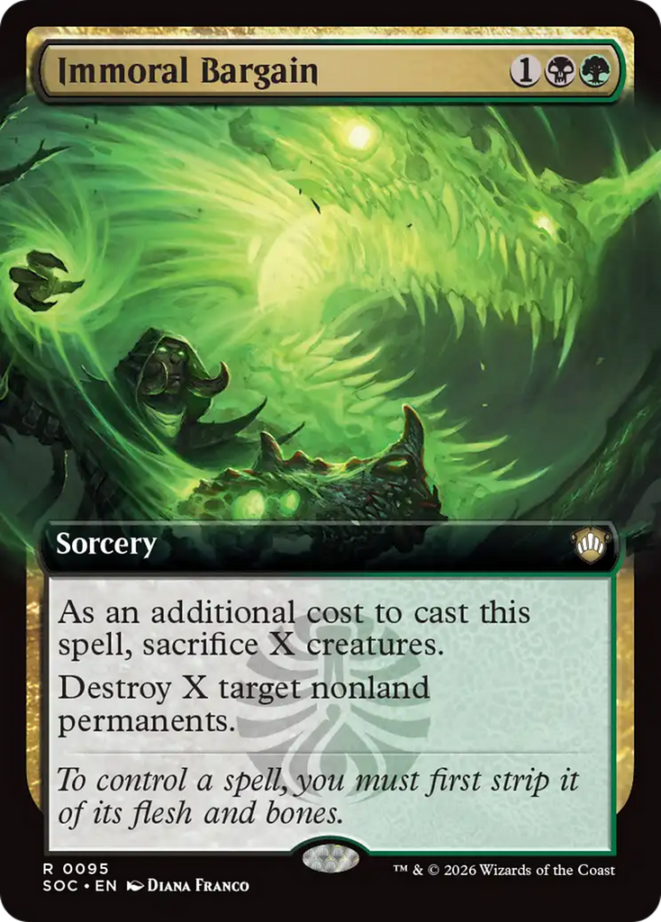 Immoral Bargain (Extended Art) [Secrets of Strixhaven Commander]
